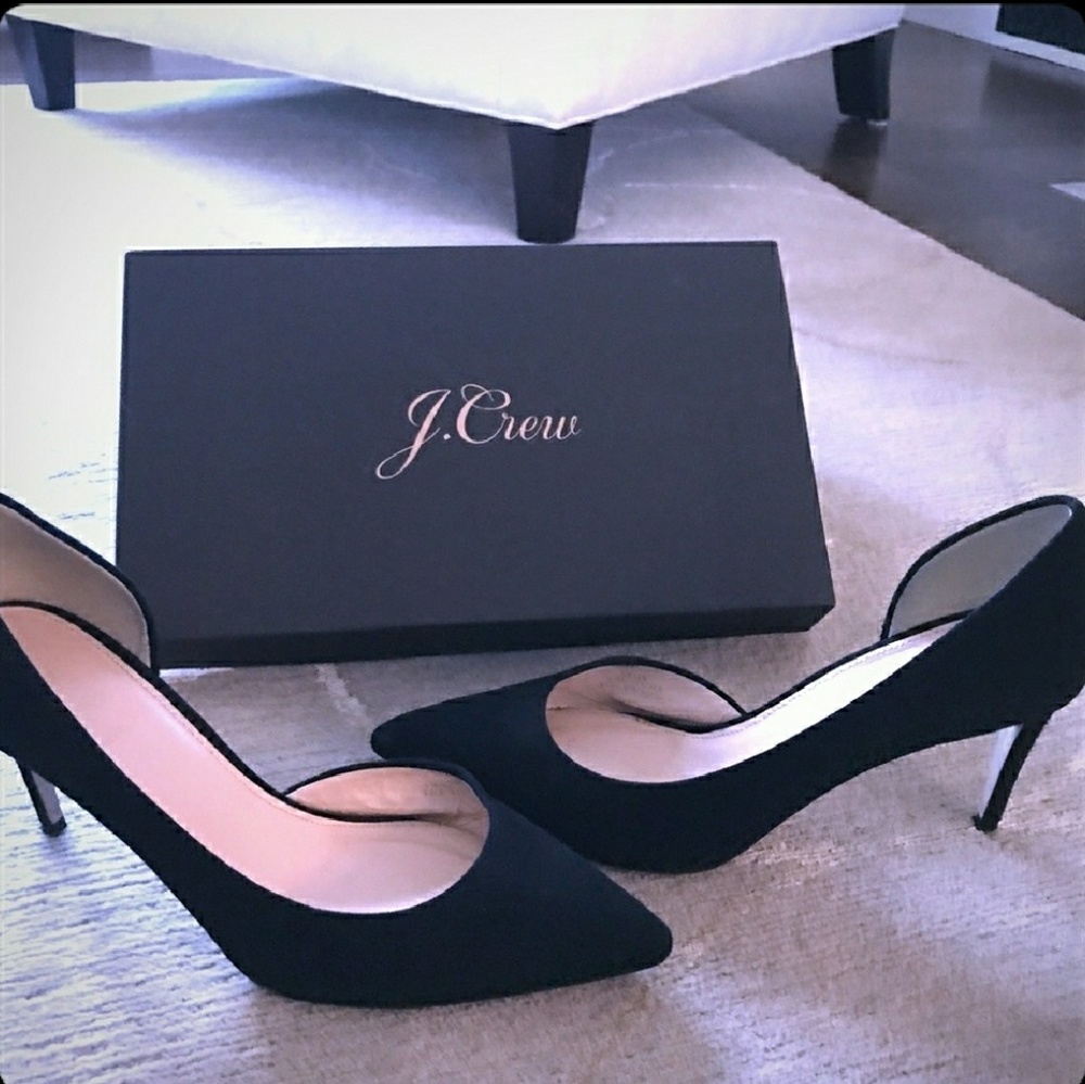 J.Crew Suede Lucie Heels Like New